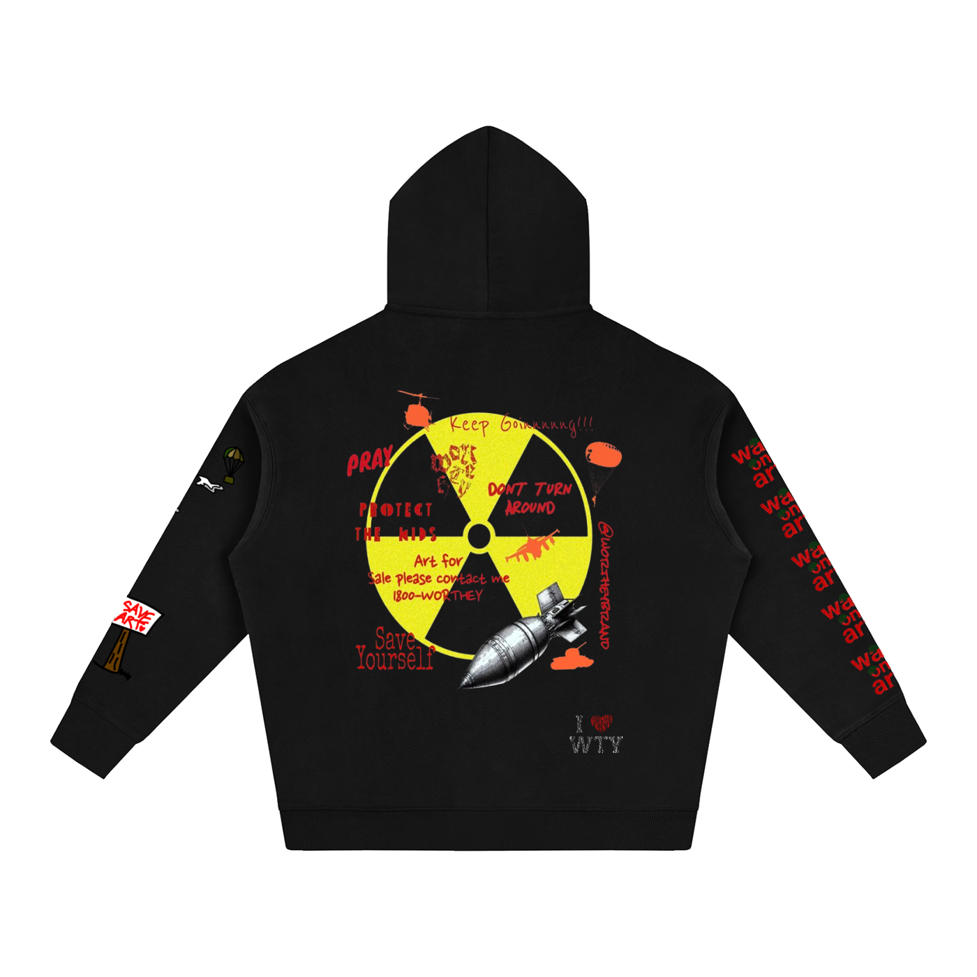 WRTY WAR ON ART “ DOOMSDAY “ HOODIE