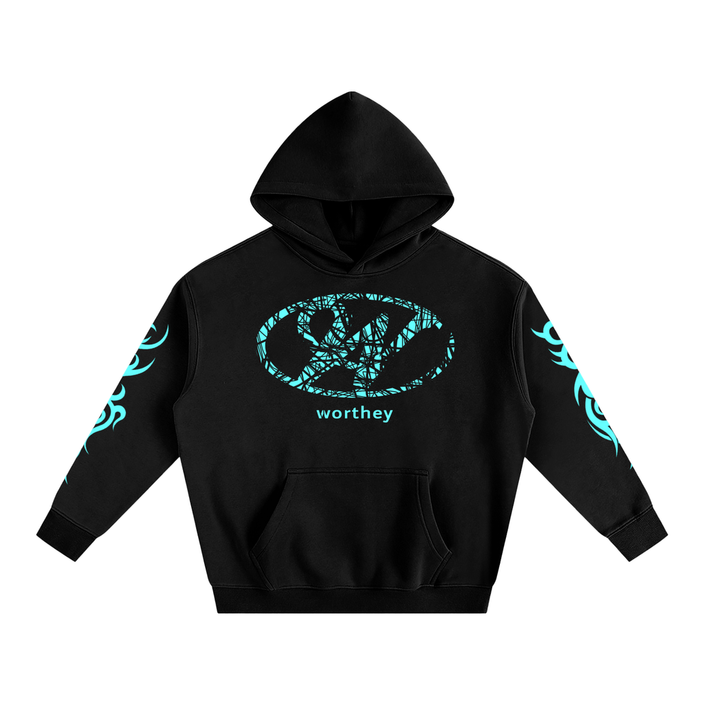 WORTHEY NEGATIVE Fleeced Hoodie