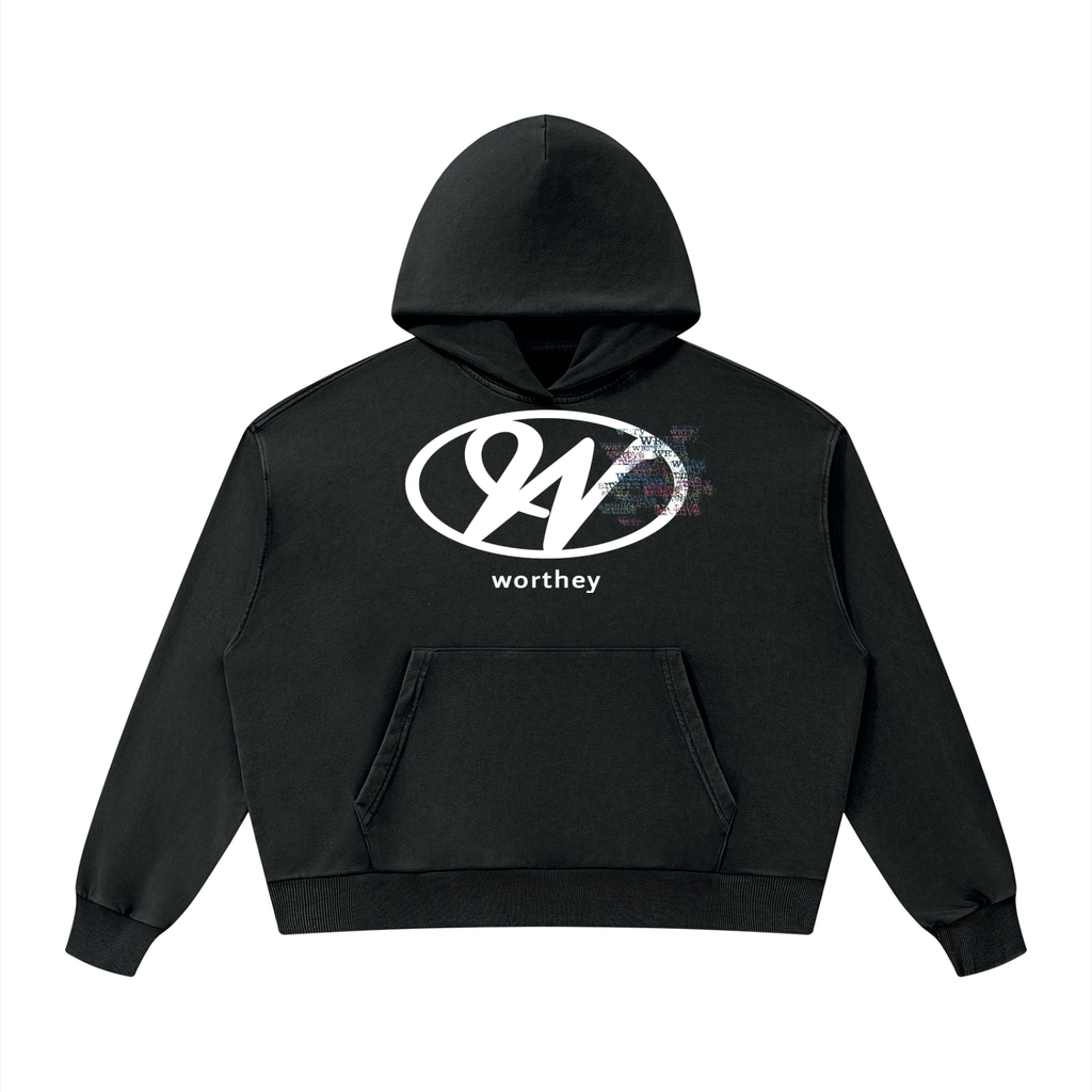 WRTY BOX HOODIE BLACK