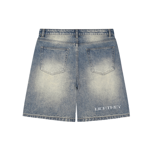 Faded Baggy Denim Shorts